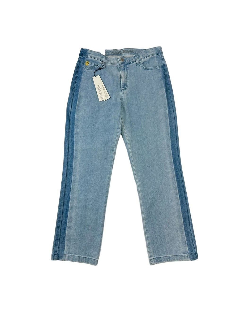 Second Yoga light dark seam with tags classic cut stretch cotton jeans 30 x 26